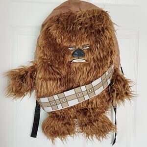 Star Wars Chewbacca Furry Plush Backpack Brown One Size Cosplay Costume Bag